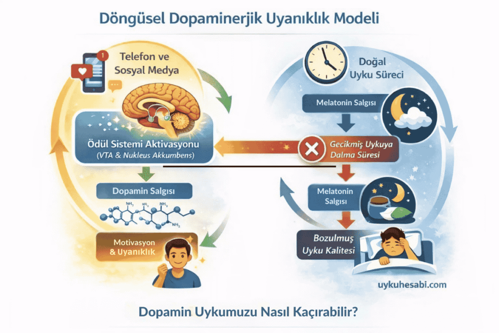 Dopaminerjik uyarılma döngüsünün uyku üzerindeki etkisi
